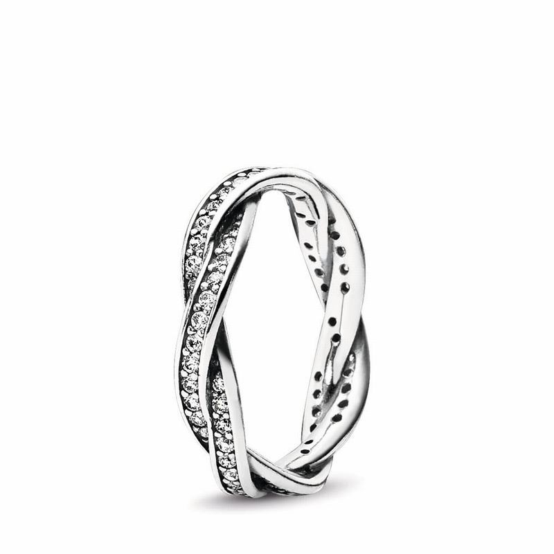 Pandora Twist Of Fate Stackable Ring - Sterling Silver/Cubic Zirconia - Canada | NM2966SU